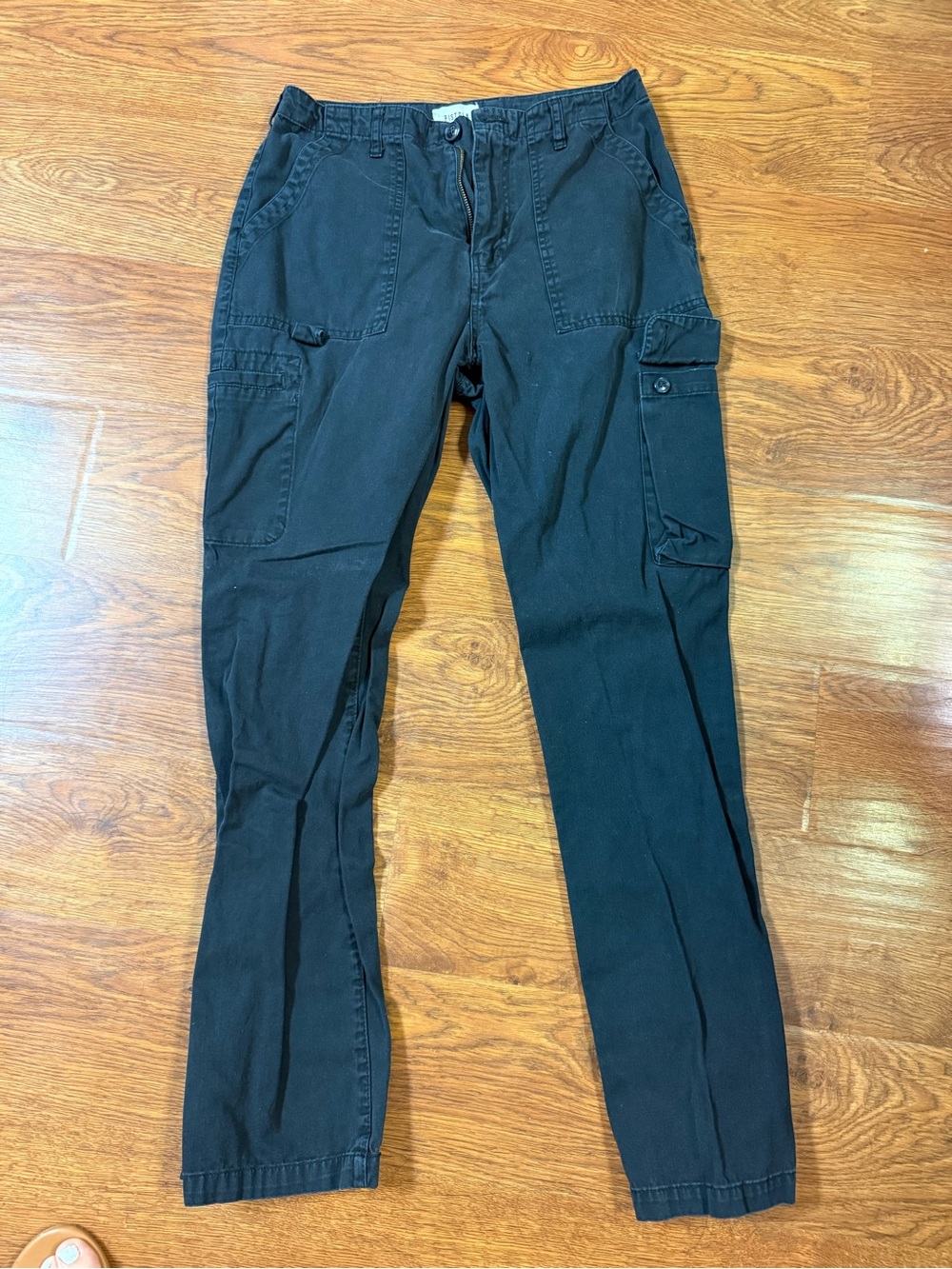 pistola Black Straight Leg Cargo Pants